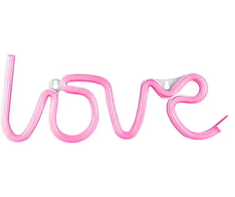 Neon LED sfeerlamp - Love - Roze - 34 x 13cm Neon LED sfeerlamp - Love - Roze - 34 x 13cm